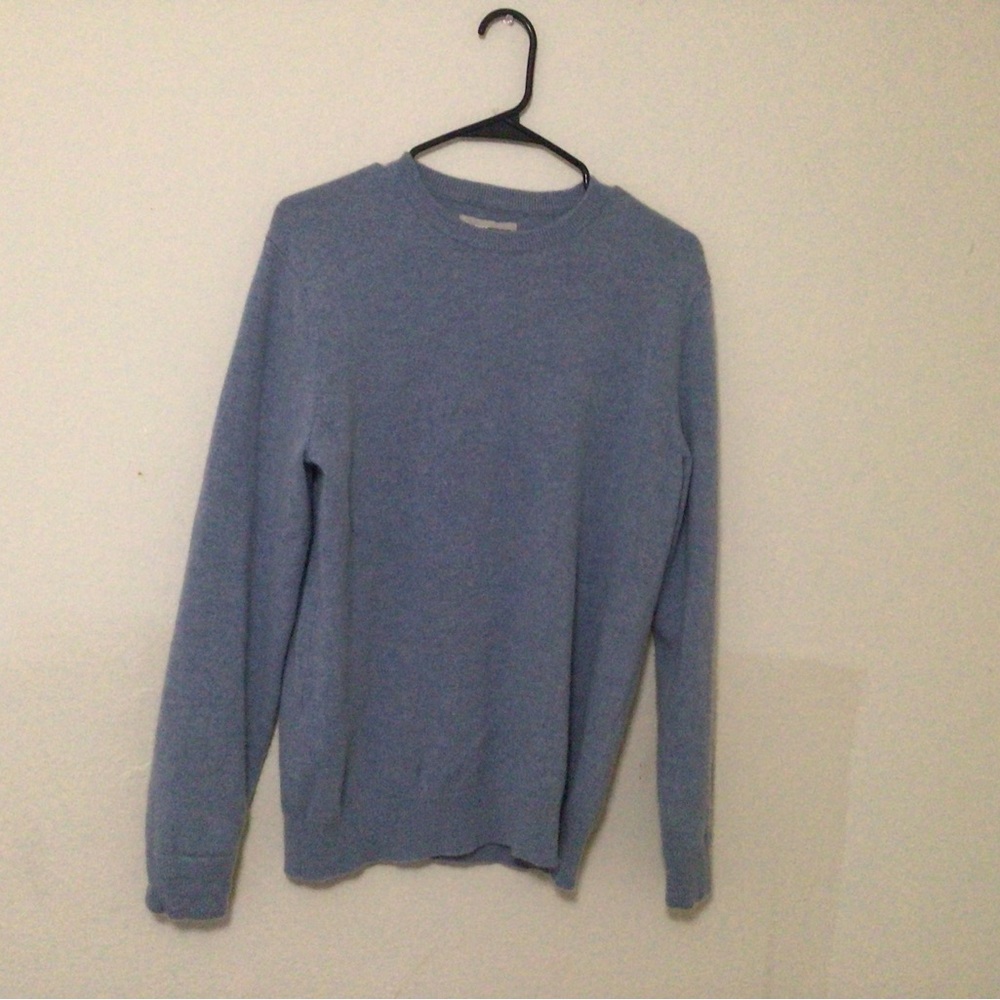 Everlane Blue Crewneck Sweater Classic Knit